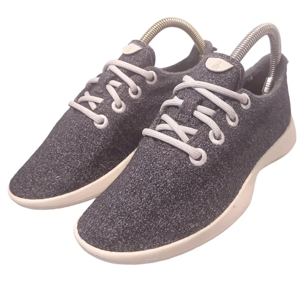 Allbirds Wool Runner Mizzle Women's Size 7 Running Shoes Gray Silver laces
